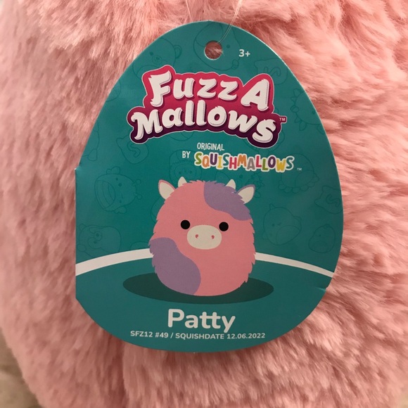Patty the cow 12” Fuzzamallow Squishmallow NWT - Picture 2 of 3